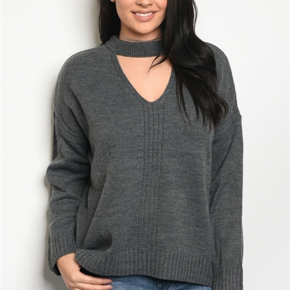 Last one! Loveriche Charcoal Plus Size Sweater